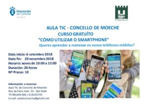 Curso “Cómo utilizar o smartphone” na Aula TIC de Moeche